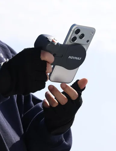 Miniatura 10 de MOVMAX Control remoto inalámbrico para DJI Osmo Pocket 4/3/2, soporte de teléfono Magsafe con joystick efecto Hall, batería de larga duración