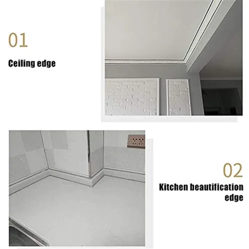 Miniatura 6 de Cinta adhesiva para azulejos de cerámica, bandas de borde de techo, línea de belleza, tiras de ajuste art deco para pisos, techos, encimeras