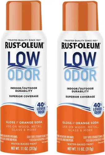 Miniatura 35 de Rust-Oleum Pintura en aerosol prémium de bajo olor, 11 onzas, concha marina brillante, paquete de 6 Seashell
