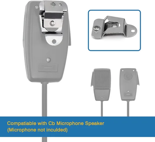 Miniatura 5 de HLN9073 Clip para colgar micrófono compatible con CB Motorola Walkie Talkie con tornillo, paquete de 2