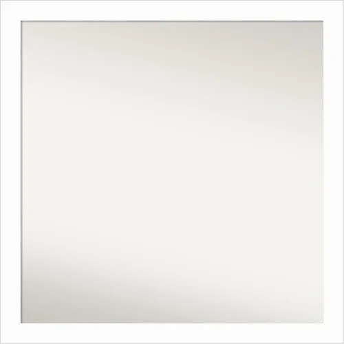 Miniatura 425 de Amanti Art Espejo de baño blanco para sobre el fregadero, 24 x 24 pulgadas, hecho a medida, espejo de tocador cuadrado blanco estrecho, marco