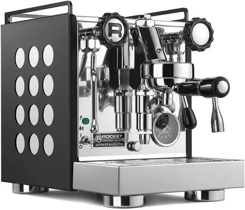 Rocket Espresso Appartamento Nera Espresso Machine | E61 | Intercambiador de calor | Negro/Blanco