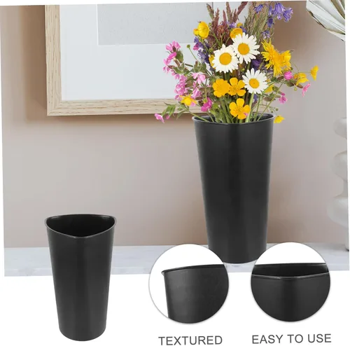 Miniatura 4 de Florero de plástico, negro, 20 oz