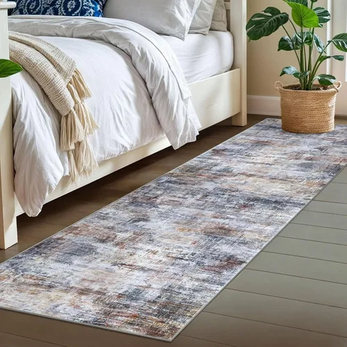 Miniatura 177 de IOHOUZE Alfombra abstracta lavable de 3 x 12 pies para pasillos, antideslizante para cocina, camino de entrada de lana sintética para interiores