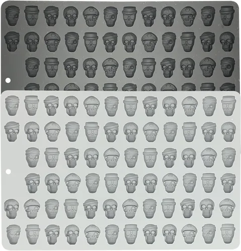 Miniatura 6 de 2 moldes de silicona para chocolate, fondant, dulces, galletas, galletas, gelatina y perros, 152 cavidades en total (dinosaurios)
