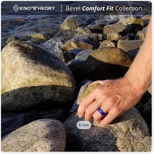 Miniatura 13 de Knot Theory - Anillo de boda de silicón para hombres y mujeres Anillos de goma finos de calidad superior con gran estilo, comodidad; son ideales