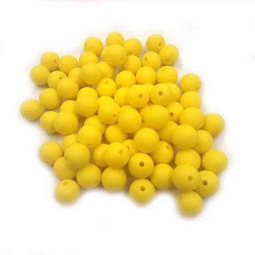 Miniatura 8 de Cuentas de perlas de silicona focales para bolígrafo, 100 cuentas redondas de silicona sueltas de 0.59 pulgadas a granel para llavero, mamá mujer