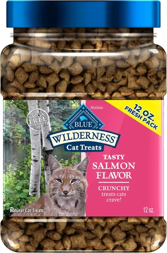 Miniatura 8 de Blue Buffalo Wilderness Golosinas crujientes para gatos con alto contenido de proteínas, hechas con ingredientes naturales, trucha sabrosa, bolsa