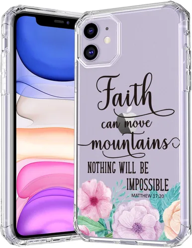 Miniatura 12 de Funda para iPhone 11 Bible Verses Series – Bonita Biblia Versos, citas, flores, diseños florales, inspiradoras, niñas y mujeres, suave protector