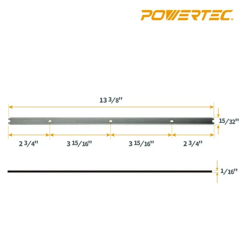Miniatura 4 de POWERTEC Cuchillas cepilladoras de 13 pulgadas para cepilladora RIDGID R4330, TP1300LS, repuesto para cuchillos cepilladores AC20502, juego de 6