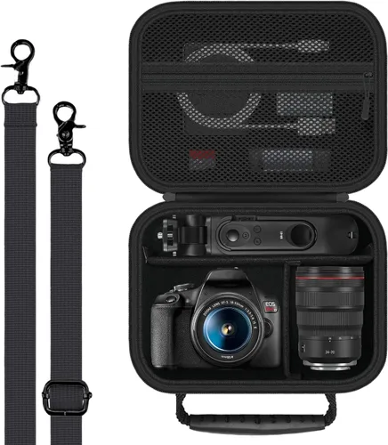Funda para cámara Canon EOS R50/R6 Mark II/R8/Rebel T7/R5/R10/R7/R100/R5 Mark II/R50V/RP/5D Mark IV/Rebel T6/SL3, lente y trípode, bolsa para cámara