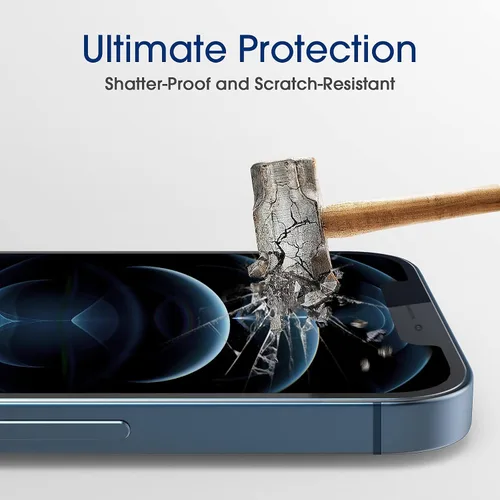 Miniatura 5 de amFilm OneTouch - Protector de pantalla para iPhone 12 Pro Max (6.7 pulgadas, 2020) con kit de fácil instalación, vidrio templado, paquete de 2