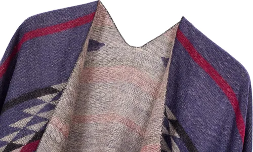 Miniatura 82 de Chales cálidos para mujer, cárdigan con frente abierto, estilo vintage, poncho