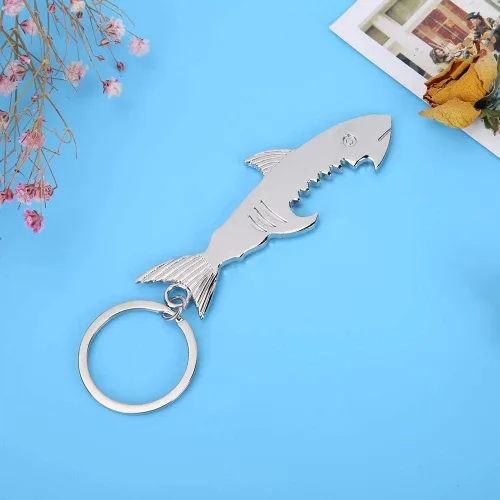 Miniatura 4 de Abrebotellas con llave, abrebotellas de metal en forma de pez, para regalos de fiesta de boda y llaveros