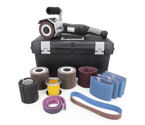 CS Unitec | Kit Básico PTX ECO Smart | Pulidora de tampones multipropósito de velocidad variable | Kit de herramientas de lijado para acabado de