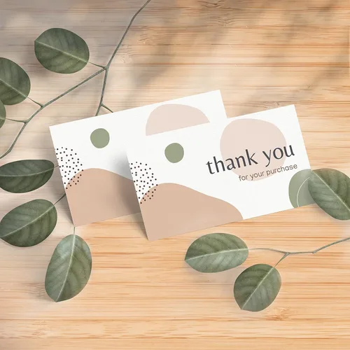 Miniatura 4 de CLEVER SIGNS Paquete de 200 tarjetas de visita de agradecimiento por tu compra, diseño elegante y profesional, recomendadas para minoristas