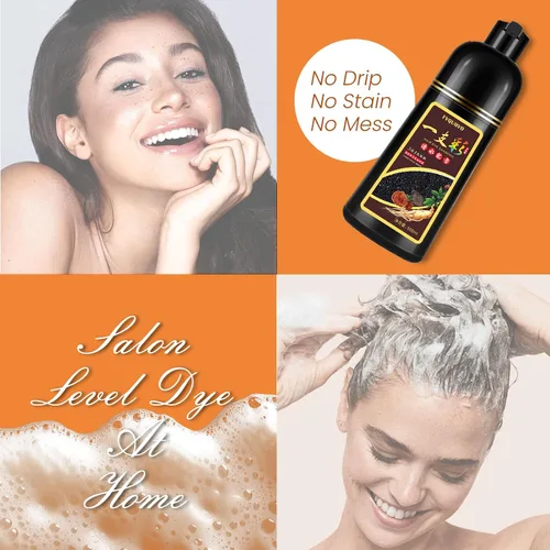 Miniatura 6 de Fedulili Champú de tinte para el cabello negro 3 en 1, 15 minutos de color gris que reduce 4 semanas de colores duraderos, champú para el cabello