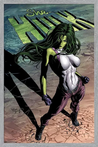 Miniatura 15 de Trends International Marvel Comics - Póster de pared She-Hulk #29, 22.375 x 34 pulgadas, versión enmarcada de madera de granero Versión enmarcada