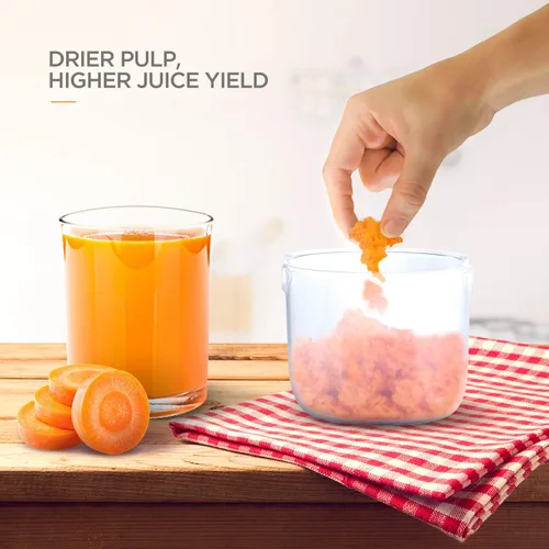 Miniatura 3 de Iurrek E3C - Extractor de jugo, exprimidor lento con función inversa, motor antigoteo y silencioso, tornillos de cerámica sin BPA, para frutas