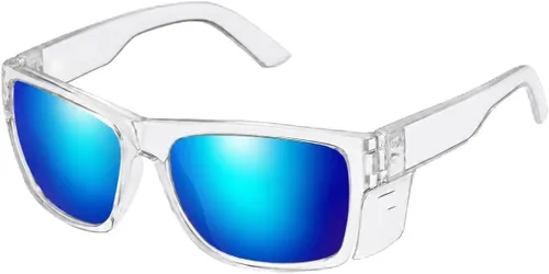 Miniatura 14 de Lentes de sol de seguridad para hombre, negro mate, lentes de sol de seguridad polarizados, cumplen con las normas ANSI Z87+, protección UV
