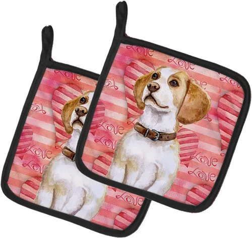 Miniatura 285 de Caroline's Treasures BB9655PTHD - Juego de soportes para ollas de cocina resistentes al calor, almohadillas calientes para horno, 7 1/2 x 7 1/2