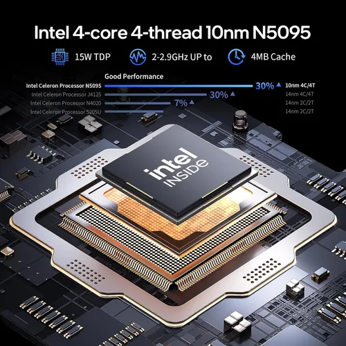 Miniatura 2 de UOWAMOU 15.6 pulgadas, 16 GB de RAM, SSD de 512 GB, computadora portátil con pantalla FHD IPS, N5095 Quad Core, WiFi 2.4/5G, retroiluminación BT4.2