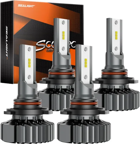 Miniatura 9 de SEALIGHT Bombilla antiniebla 9005, paquete combinado, blanco superbrillante de 6500 K, instalación Plug and Play, diseño sin ventilador, luces