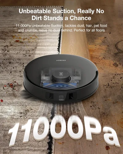 Miniatura 4 de ECOVACS DEEBOT T30S Combo Completo Aspiradora Robot y Trapeadora, 11000Pa, Tecnología ZeroTangle, Trapeado de Bordes Adaptativo TruEdge, Lavado