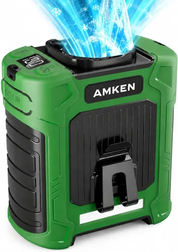 Miniatura 10 de AMKEN Ventilador de cintura, ventilador recargable de clip de cinturón de 10000 mAh, tiempo de funcionamiento de 24 horas, flujo de aire fuerte