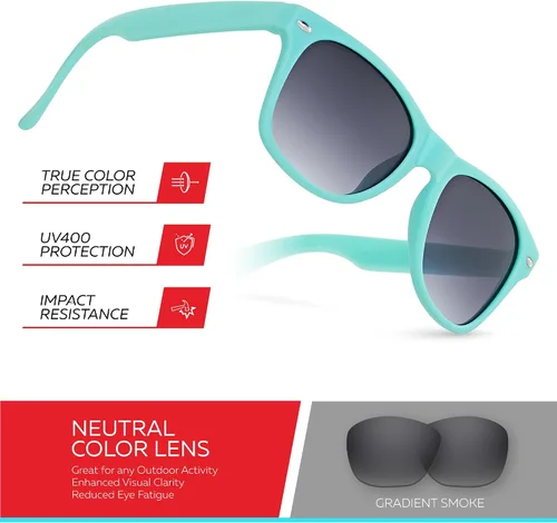 Miniatura 243 de Retro Rewind Lentes de sol para niños y niñas de 3 a 12 años, inastillables, UV400, lentes de sol para niños pequeños