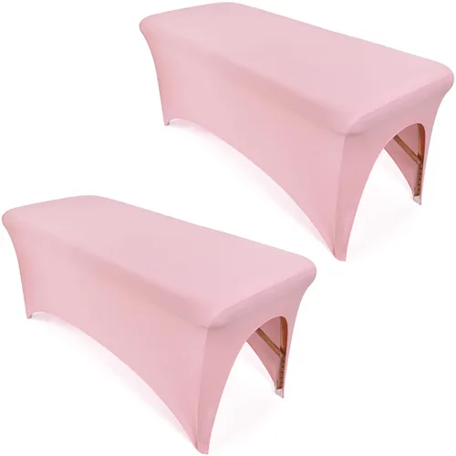 2 fundas de cama de color rosa para mesa de pestañas de 6 pies o cama de masaje, extensión de pestañas de elastano, funda de cama de elastano para