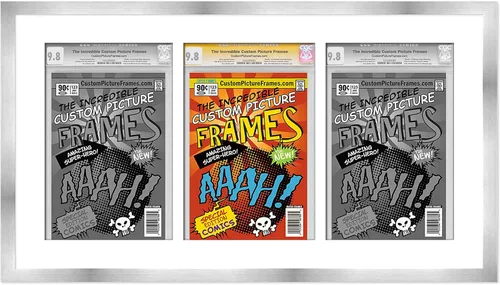 Miniatura 77 de Marco negro para cómics graduados Marco completo de cómics con paspartú de conservación negro y acrílico de grado UV Hecho para exhibir (6)
