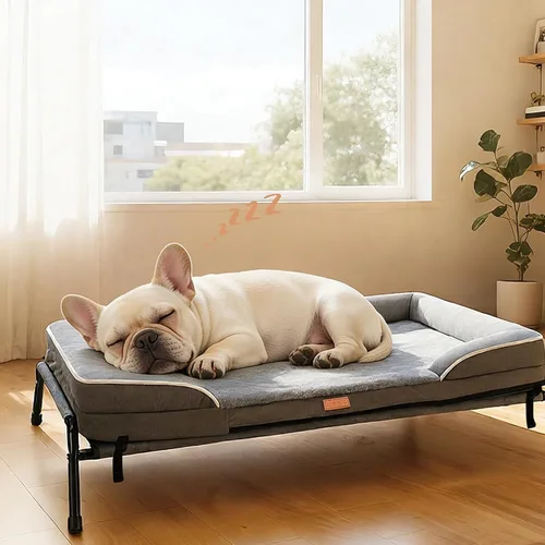 Lekereise Camas elevadas para perros pequeños para exteriores, portátil, para interiores y exteriores, cama hamaca elevada para mascotas con patas