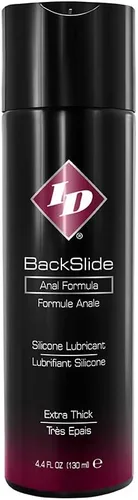 ID Lubricants Backslide Botella de silicona lubricante anal con lubricante personal, Black_backslide, 4.4 onzas líquidas, 1 unidad, (BCK-04)