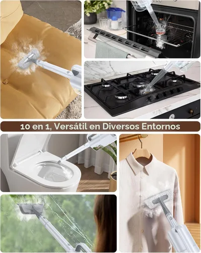 Miniatura 3 de LABIGO Trapeador de vapor 10 en 1 con limpiador de vapor de mano desmontable, tanque de 350ml, calentamiento en 10s, limpiador de vapor de 248°F