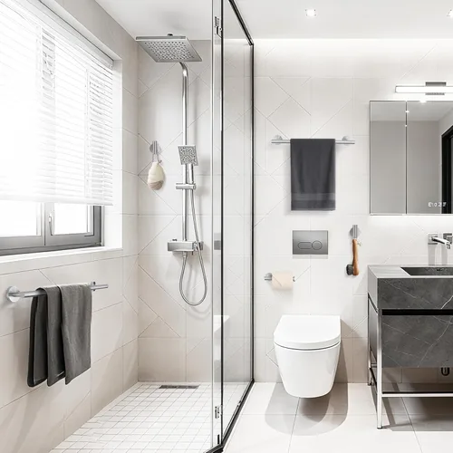 Miniatura 6 de TURS Juego de 10 piezas de accesorios de baño de níquel cepillado, juego de barra de toalla de baño de acero inoxidable SUS304 de 61 cm, kit