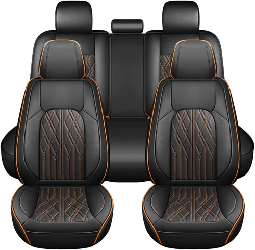Miniatura 18 de Huidasource Fundas de cuero para asiento trasero, impermeables, para asiento trasero dividido, protector de cojín de asiento de vehículo, ajuste