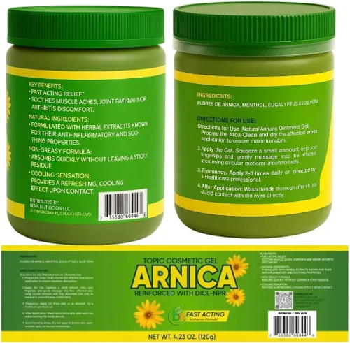 Miniatura 8 de Combo de masaje de árnica, aceite de 6 onzas líquidas + gel de 4.23 onzas, juego tópico natural para músculos y articulaciones, absorción rápida