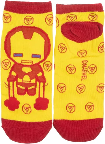 Miniatura 3 de Marvel Comics The Avengers Chibi - Paquete de 6 calcetines tobilleros para mujer Negro M