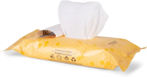 Miniatura 8 de Burt's Bees for Pets Toallitas de aseo para gatos con suero de leche y miel, toallitas de baño sin agua para limpieza de cara, patas, cola y pelaje