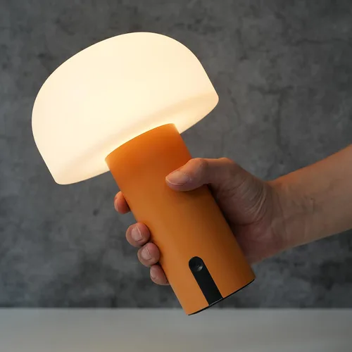 Lámpara de mesa de hongos para exteriores, recargable, inalámbrica, impermeable, portátil, funciona con pilas, con carga USB, luz nocturna de