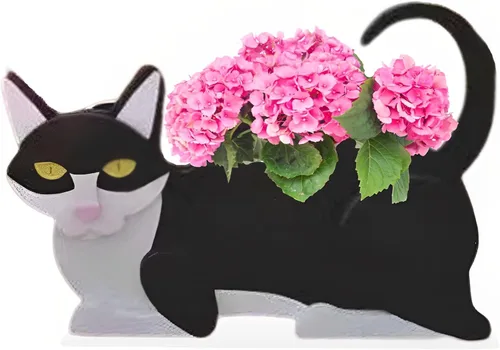 Miniatura 69 de Macetero de flores para perros, regalos para mujeres, bonitas macetas de PVC para perros, macetas para interiores y exteriores, maceta de jardín