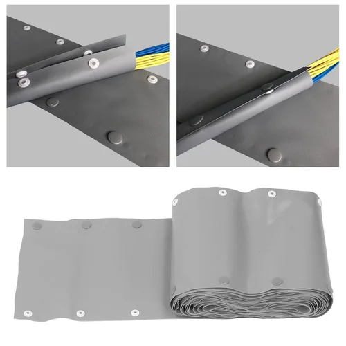 Miniatura 6 de Protector de cable, resistente al fuego PVC y POM Protector de cable reutilizable ignífugo para robots industriales (5M)
