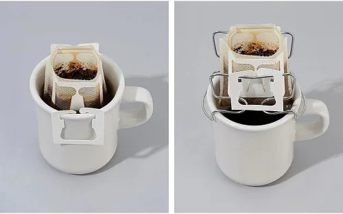 Miniatura 4 de watchget Soporte de bolsa de café de goteo de oído colgante Bolsa de papel de filtro de café portátil Soporte de goteo de oreja colgante Silla
