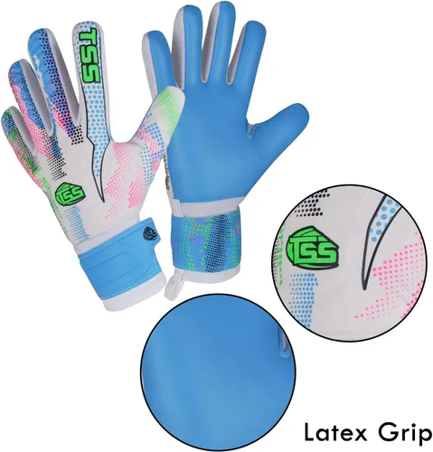 Miniatura 3 de Guantes de portero de fútbol para adultos y jóvenes, guantes de fútbol de alto rendimiento con protección Pro-Teck para la columna vertebral