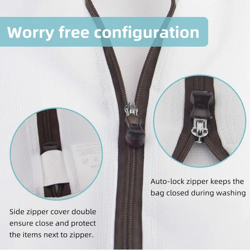 Miniatura 3 de GOGOODA - Juego de 2 bolsas de malla para lavandería extragrandes, para lavar a máquina blusas, chaquetas, pantalones, sábanas, de 20 x 24 pulgadas