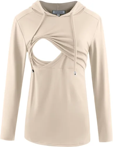 Miniatura 73 de GINKANA Sudadera con capucha para mujer, manga larga, lactancia materna, ropa casual