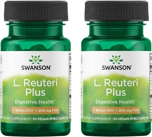 Miniatura 10 de Swanson L. Reuteri Probiótico Plus con L. Rhamnosus, L. Acidophilus y FOS Prebiótico Apoyo Digestivo - Promueve la Salud Intestinal con 7 mil