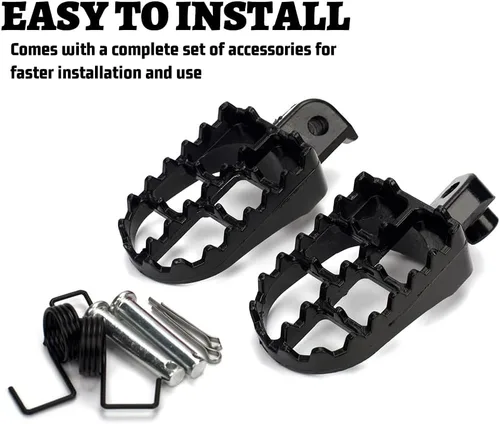 Miniatura 5 de XINGWU Reposapiés negro para motocross, pedales de aluminio para XR50R PW50 CRF70 TW200 KLX110 CRF50 50cc 70cc 90cc 110cc 125cc TaoTao pieza
