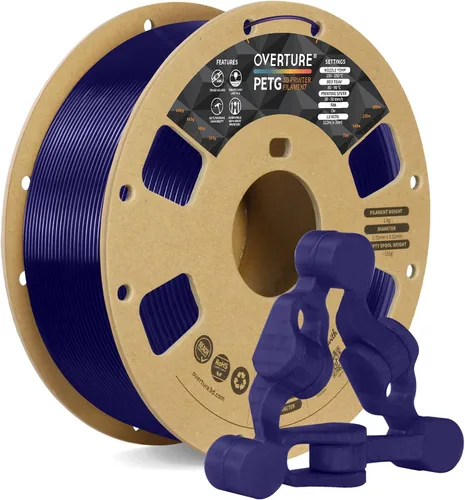 Miniatura 35 de OVERTURE - Filamento PETG de 1/16 de pulgada (1.75 mm) para impresora 3D y FDM, bien enrollado, duradero, carrete de 4.4 libras, dureza firme